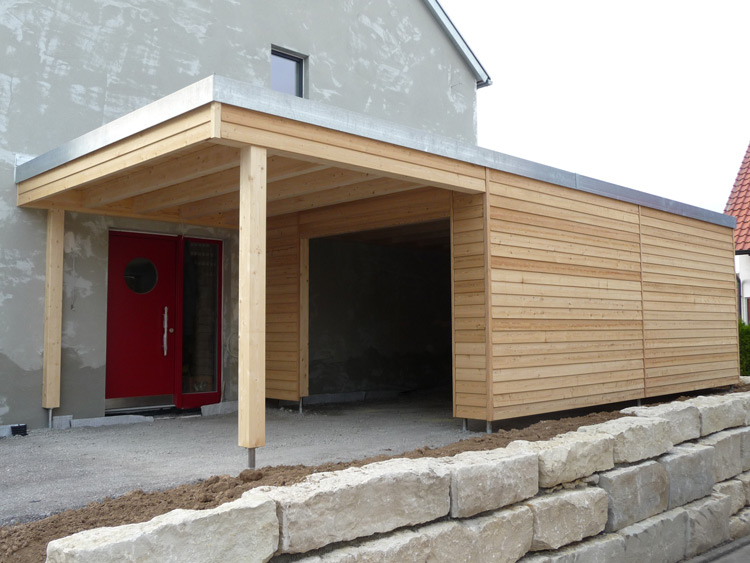 Carport Holz modern